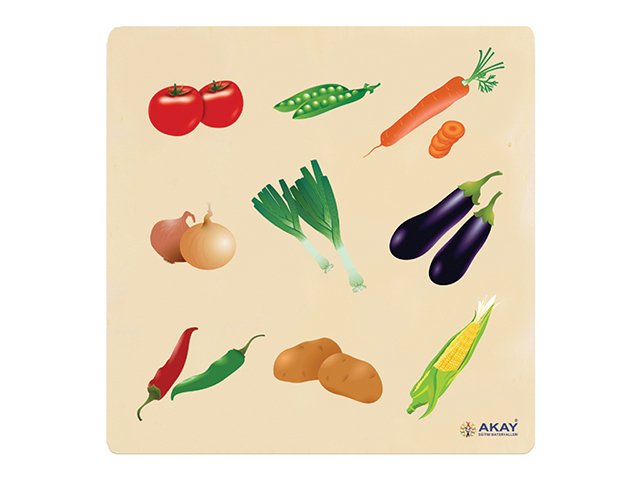 Ahşap Puzzle Sebzeler 30x30.