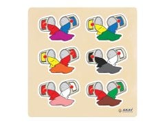 Ahşap Puzzle Renkler  30x30.