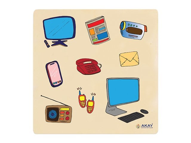 Ahşap Puzzle İletişim Araçları  30x30.