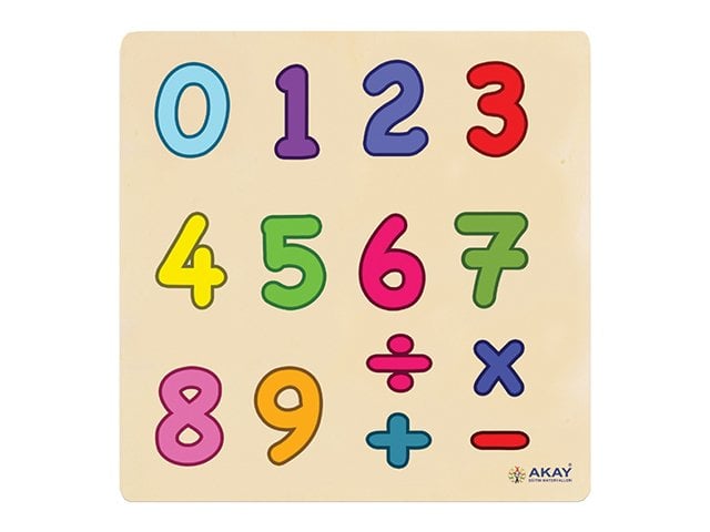 Ahşap Puzzle Sayılar  30x30.