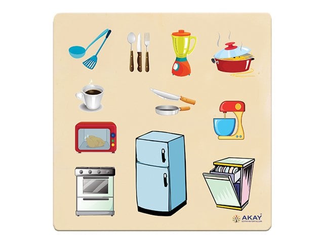 Ahşap Puzzle Ev Aletleri 30x30.