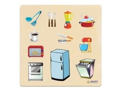 Ahşap Puzzle Ev Aletleri 30x30.