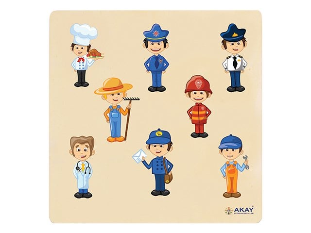 Ahşap Puzzle Meslekler  30x30.