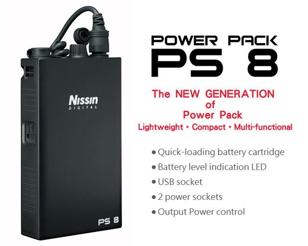 Nissin P8 Power Pack Tepe Flaşı