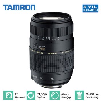 Tamron AF 70-300 F/4-5.6 LD Di Nikon Uyumlu Macro Lens