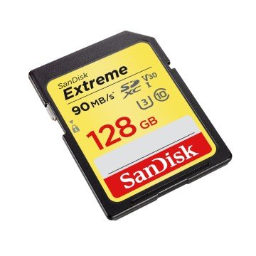 Sandisk 128GB 90MB/s Extreme SDXC Card V30 UHS-I U3 Hafıza Kartı
