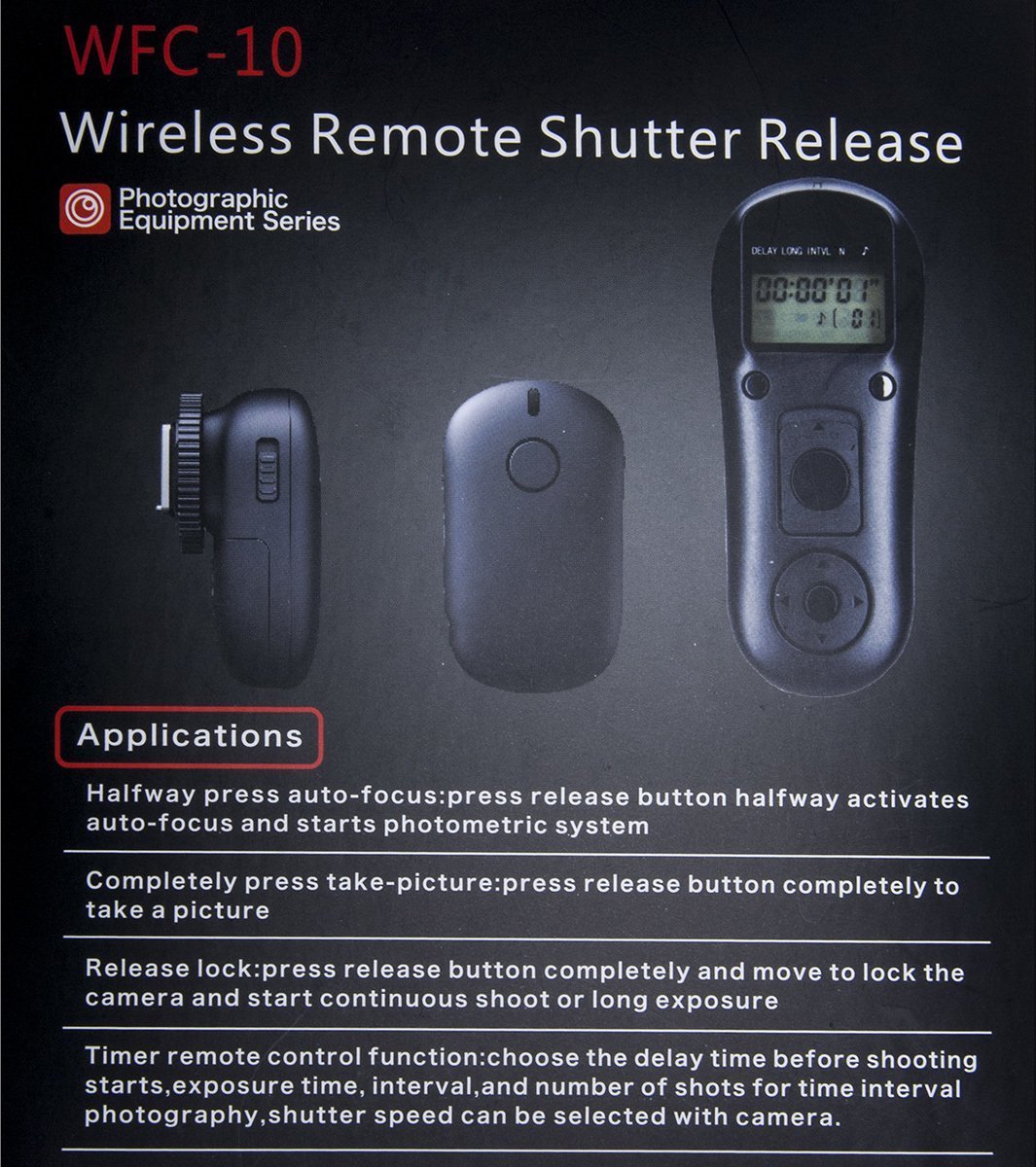 WFC 10 Wireless Remote Shutter Release