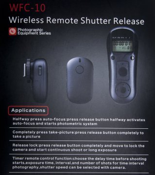 WFC 10 Wireless Remote Shutter Release