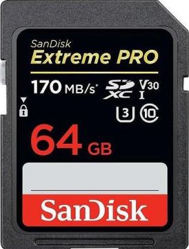 SanDisk Extreme 64GB 170Mbs SDXC Hafıza Kartı