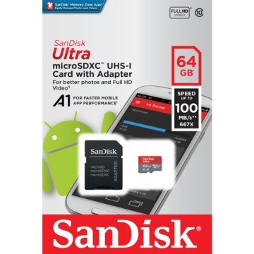 Sandisk Extreme A1 64Gb 100mbs MicroSD Hafıza Kartı