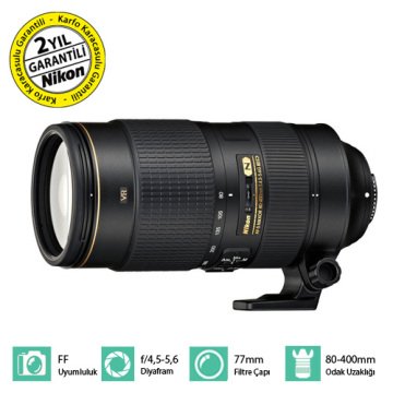 Nikon 80-400mm f/4.5-5.6G AF-S VR Lens
