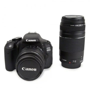 Canon EOS 600D 18-55 + 75-300 DSLR Fotoğraf Makinesi
