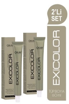 EXICOLOR 2'Lİ SET Tonlayıcı T.08 KUM SARISI Kalıcı Krem Saç Boyası (60ml x 2 adet)