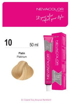 Nevacolor Premium 10 Platin - Kalıcı Krem Saç Boyası 50 g Tüp