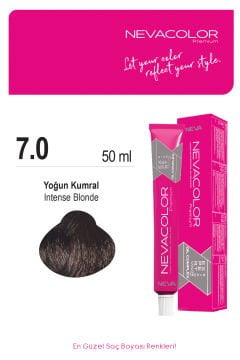 Nevacolor Premium 7.0 Yoğun Kumral - Kalıcı Krem Saç Boyası 50 g Tüp