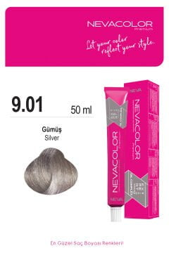Nevacolor Premium 9.01 Gümüş - Kalıcı Krem Saç Boyası 50 g Tüp