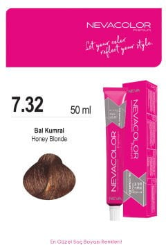 Nevacolor Premium 7.32 Bal Kumral - Kalıcı Krem Saç Boyası 50 g Tüp