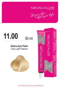Nevacolor Premium 11.00 Ekstra Açık Platin - Kalıcı Krem Saç Boyası 50 g Tüp