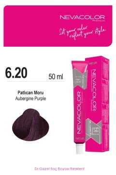 Nevacolor Premium 6.20 Patlıcan Moru - Kalıcı Krem Saç Boyası 50 g Tüp