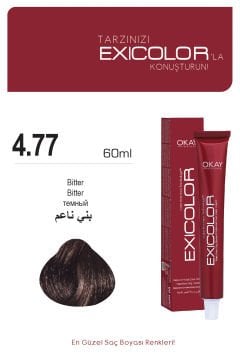 Exicolor 4.77 Bitter - Kalıcı Krem Saç Boyası 60 ml Tüp