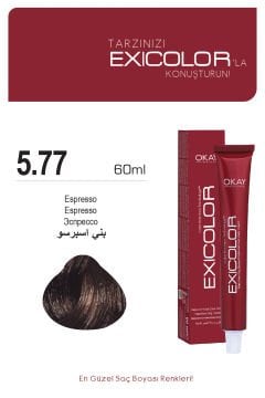 Exicolor 5.77 Espresso - Kalıcı Krem Saç Boyası 60 ml Tüp