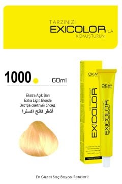 Exicolor 1000 Ekstra Açık Sarı - Kalıcı Krem Saç Boyası 60 ml Tüp