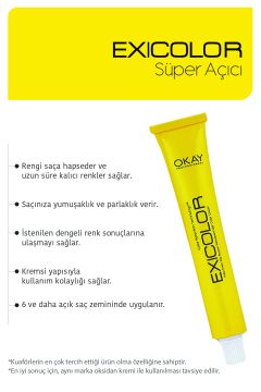 Exicolor 1000 Ekstra Açık Sarı - Kalıcı Krem Saç Boyası 60 ml Tüp