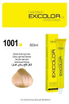 Exicolor 1001 Ekstra Küllü Açık Sarı - Kalıcı Krem Saç Boyası 60 ml Tüp