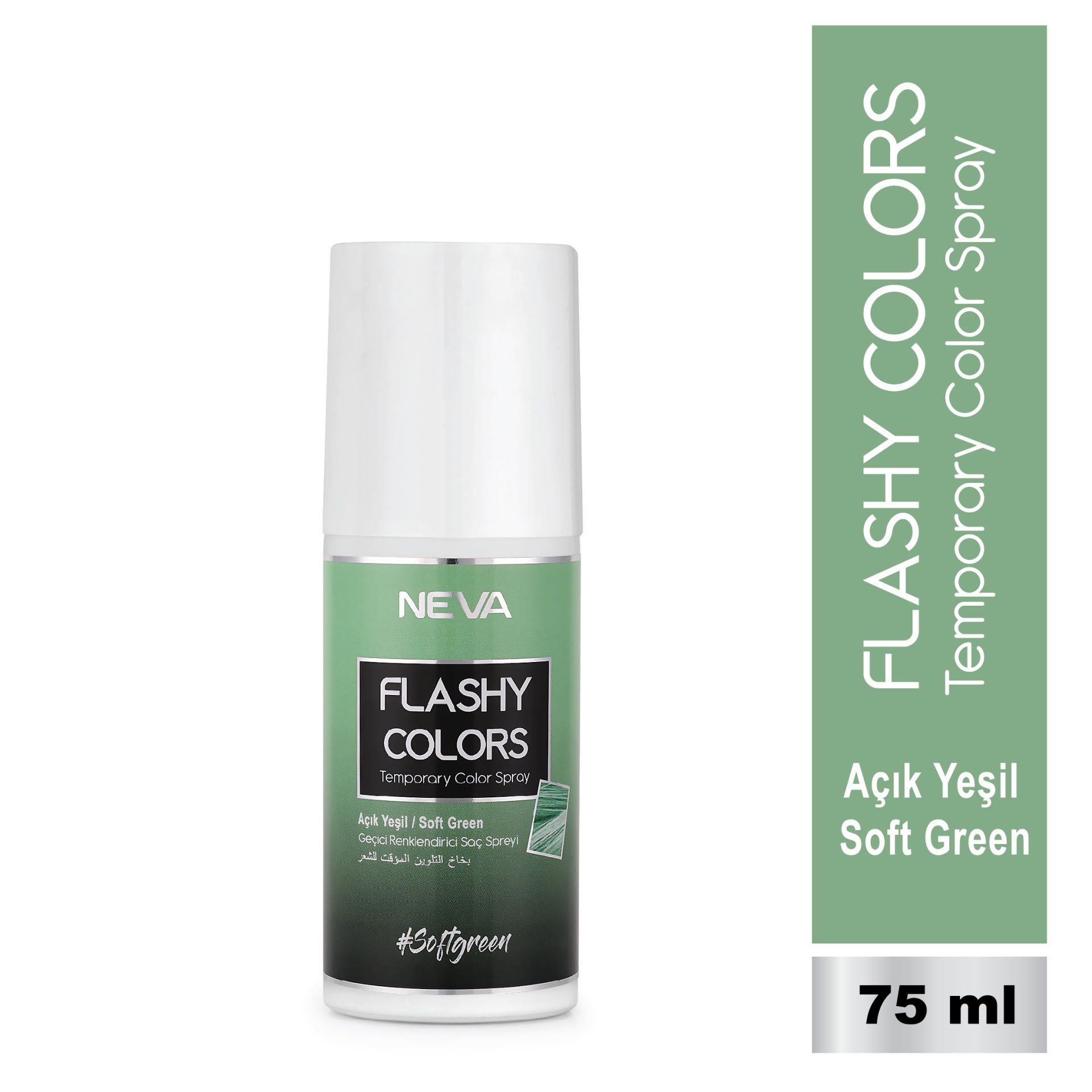Flashy Colors Geçici Renk Saç Spreyi - Açık Yeşil 75 ml