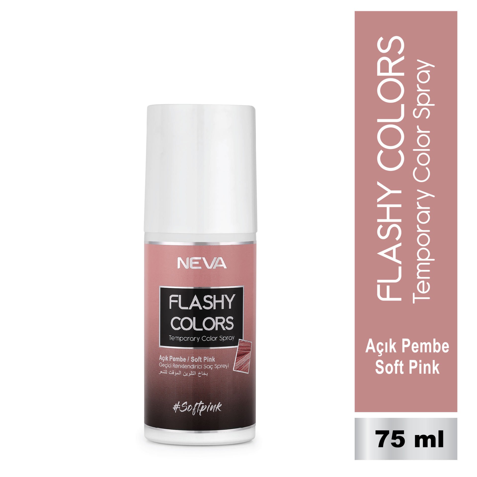 Flashy Colors Geçici Renk Saç Spreyi - Açık Pembe 75 ml