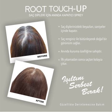 Root Touch Up Saç Dipleri İçin Anında Kapatıcı Sprey- Açık Kahverengi 75ml