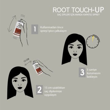 Root Touch Up Saç Dipleri İçin Anında Kapatıcı Sprey- Kızıl 75ml