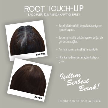 Root Touch Up Saç Dipleri İçin Anında Kapatıcı Sprey- Koyu Kahverengi 75ml