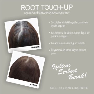 Root Touch Up Saç Dipleri İçin Anında Kapatıcı Sprey- Koyu Kumral 75ml