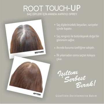 Root Touch Up Saç Dipleri İçin Anında Kapatıcı Sprey- Kumral 75ml
