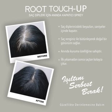 NEVA ROOT TOUCH-UP Saç Dipleri İçin Anında Kapatıcı Sprey- Siyah 75ml
