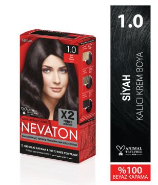 Nevaton 1.0 Siyah Kalıcı Krem Saç Boyası