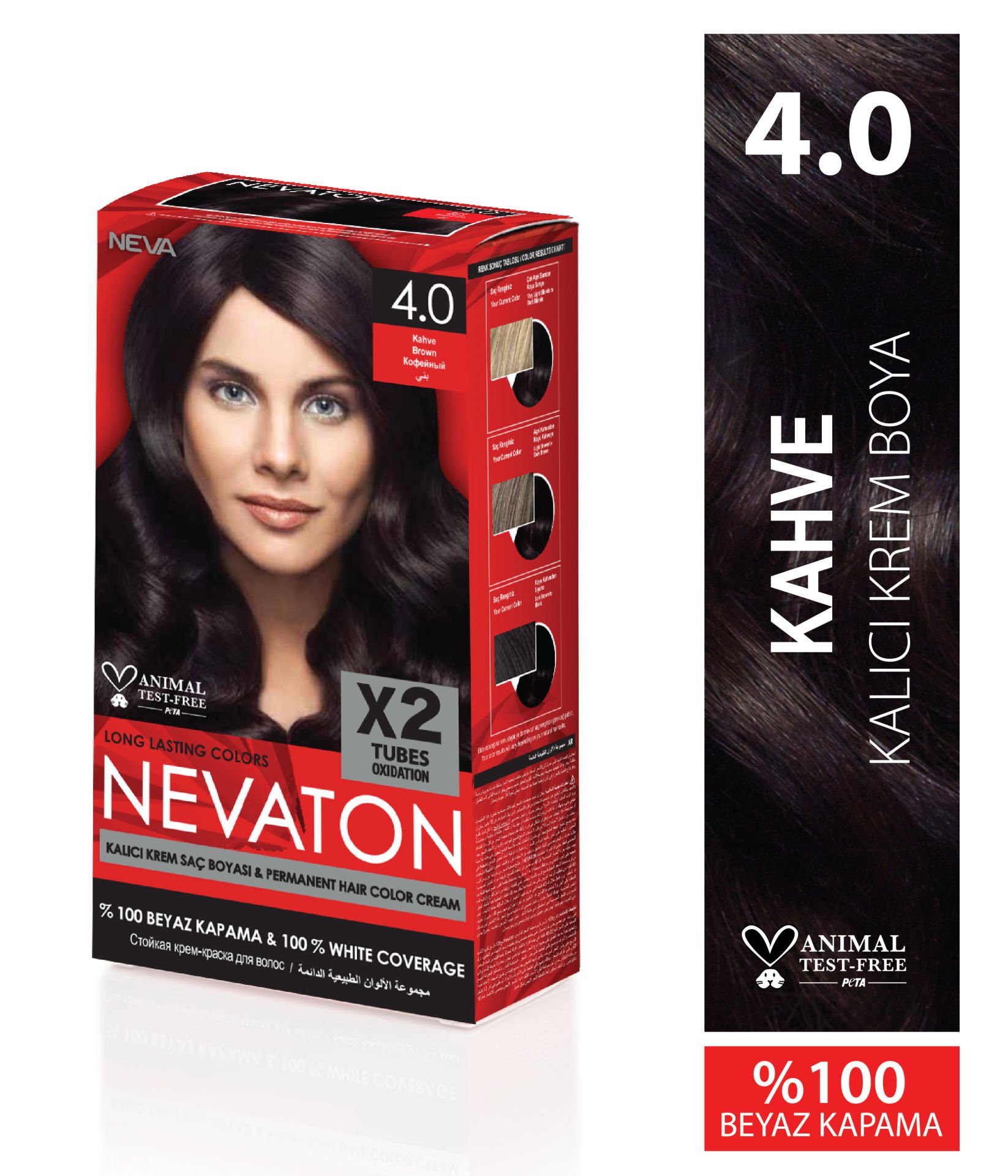 Nevaton 4.0 Kahve Kalıcı Krem Saç Boyası