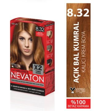 Nevaton 8.32 Açık Bal Kumral Kalıcı Krem Saç Boyası