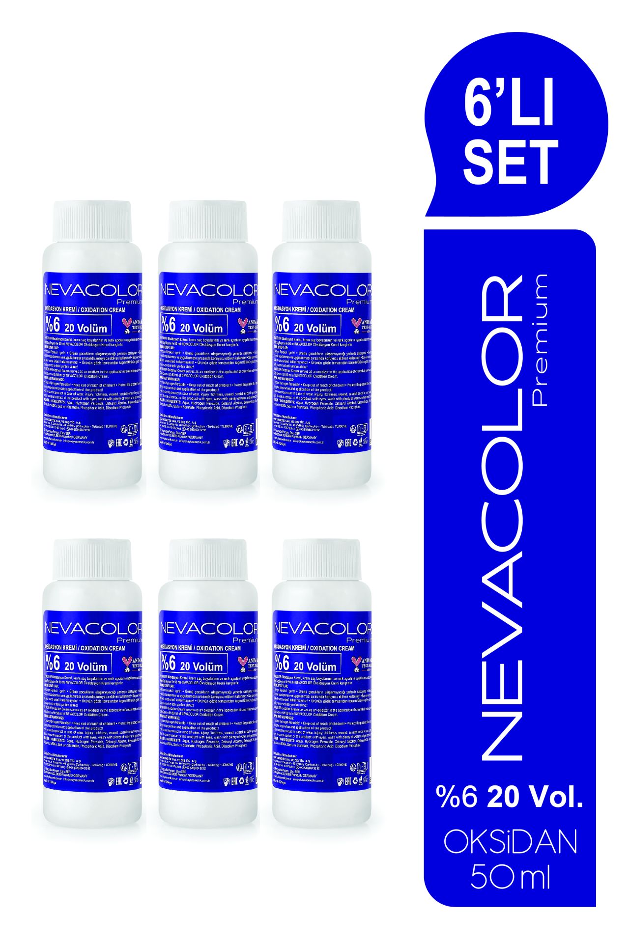 Nevacolor Oksidasyon Kremi 50 ml - 20 Volüm %6 6'lı