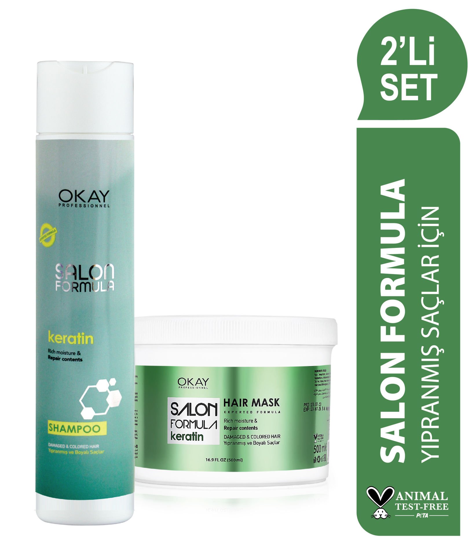 Salon Formula Keratin Şampuan +  Saç Maskesi 2' li set