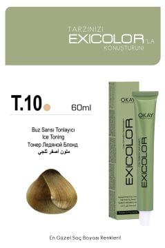 Exicolor T.10 Buz Sarısı Tonlayıcı - Kalıcı Krem Saç Boyası 60 ml Tüp