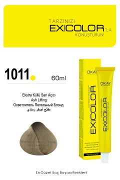 Exicolor 1011 Ekstra Küllü Sarı Açıcı - Kalıcı Krem Saç Boyası 60 ml Tüp