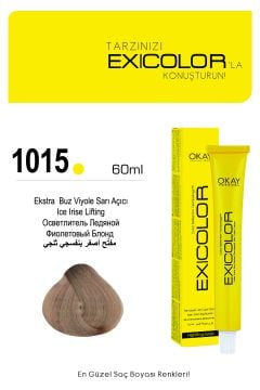 Exicolor 1015 Ekstra Buz Viyole Sarı Açıcı - Kalıcı Krem Saç Boyası 60 ml Tüp