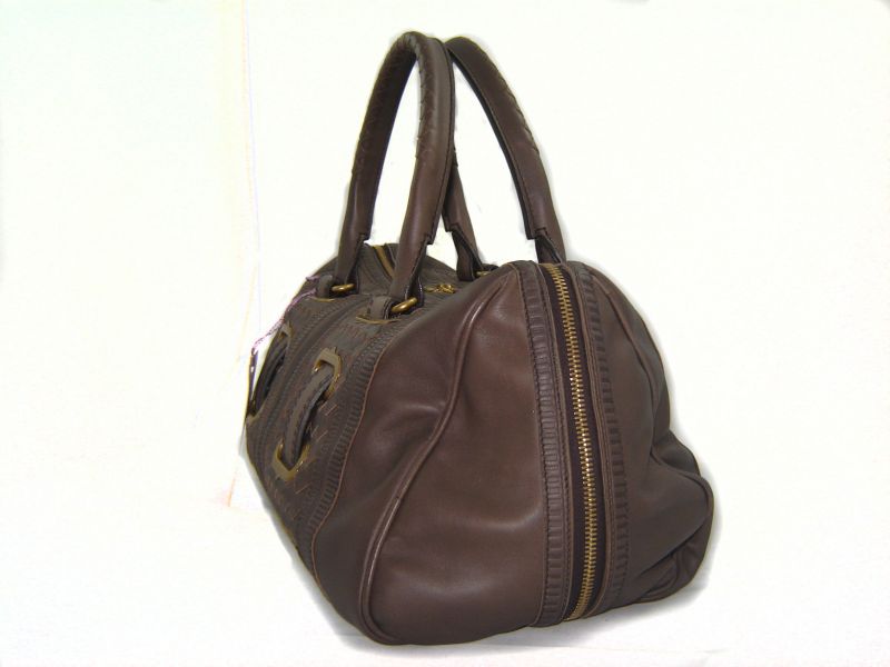 BOTTEGA VENETA Leather Accordion Satchel Bag
