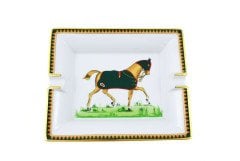 HERMES Porcelain Ashtray Horse