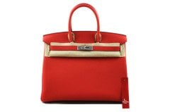 HERMES Togo Geranium Birkin 35cm