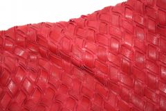 MIU MIU Red Knitted Leather Large Shoulder Bag