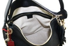 GUCCI Black Leather Soho Hobo Bag