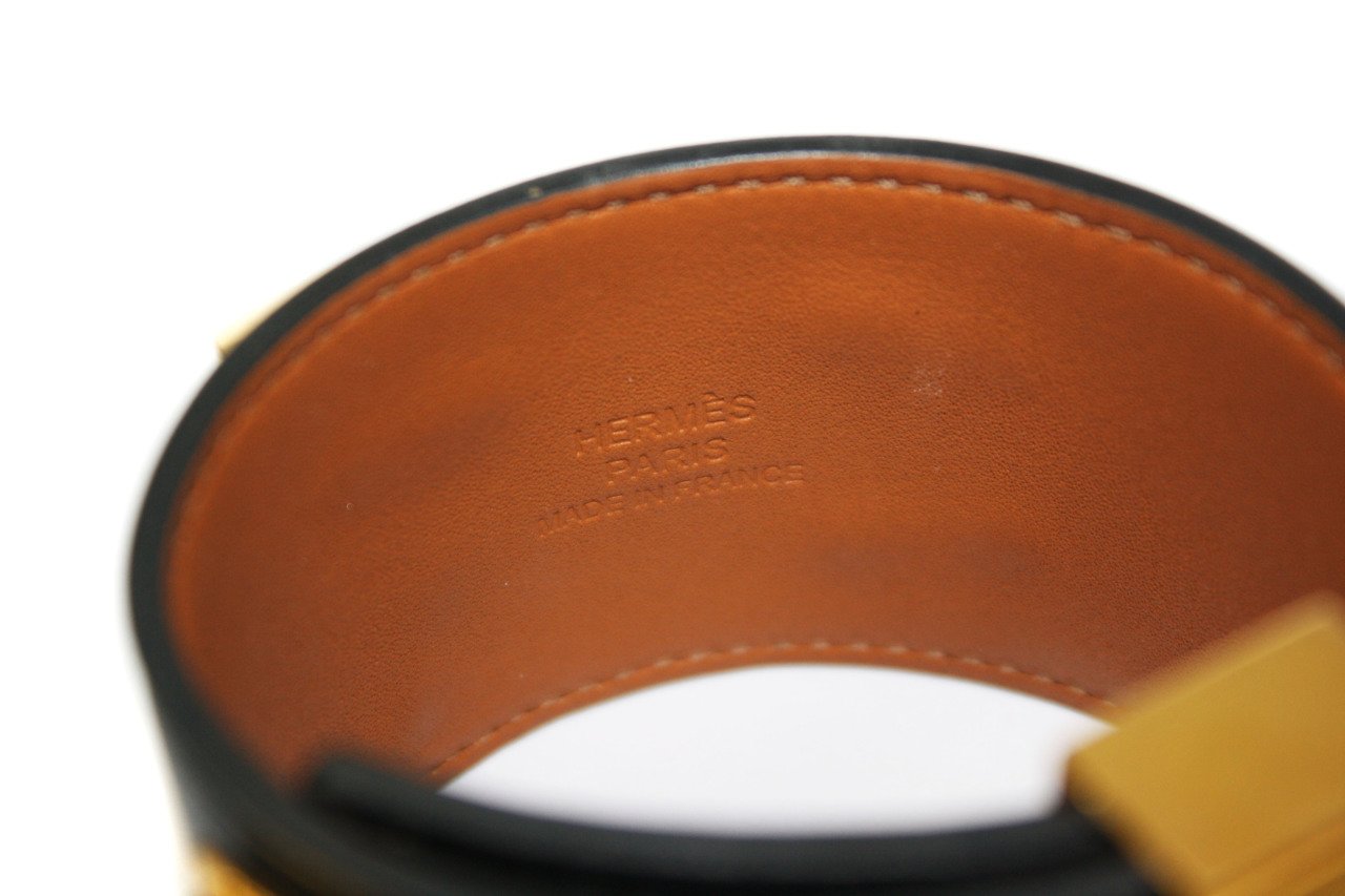 HERMES Black Swift Collier De Chien CDC Bracelet